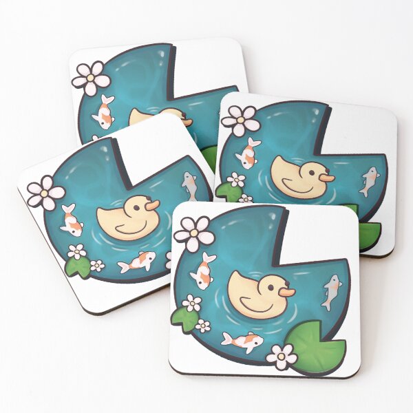 Item preview, Cute Kawaii Duck Pond Illustration – Hand Drawn Duck, Koi Fish & Water Lily Art designed and sold by ZEsaa.