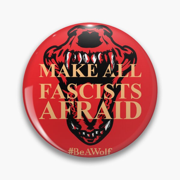 Item preview, Make All Fascists Afraid / Wolf Skull Red-On-Red designed and sold by wolvesod.