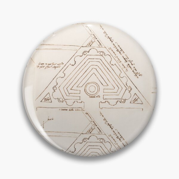Item preview, Renaissance Triangular Fortress Architectural Sketch designed and sold by artofuniverse.