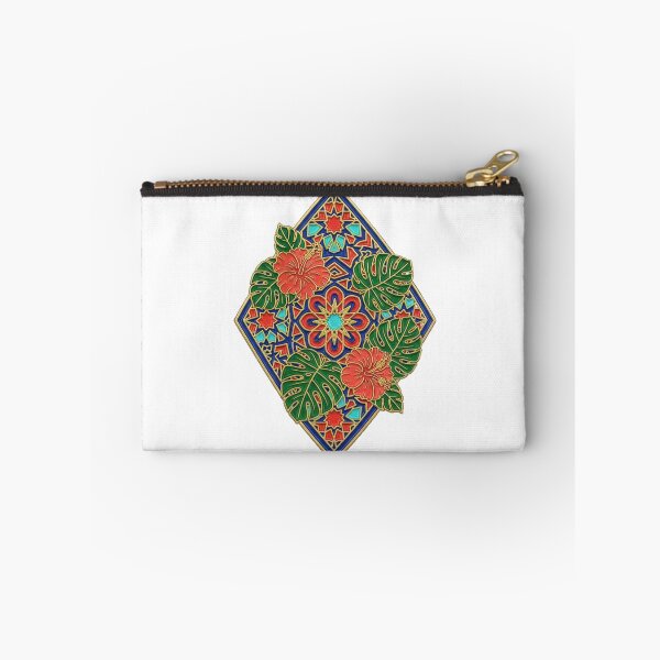 Item preview, Geometric Tropical Mosaic Pin - Botanical Diamond Badge Art designed and sold by Dzblack.