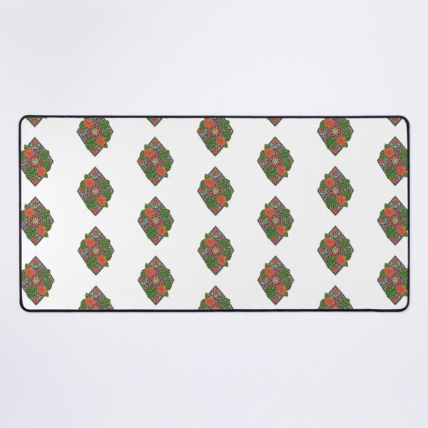 Item preview, Geometric Tropical Mosaic Pin - Botanical Diamond Badge Art designed and sold by Dzblack.