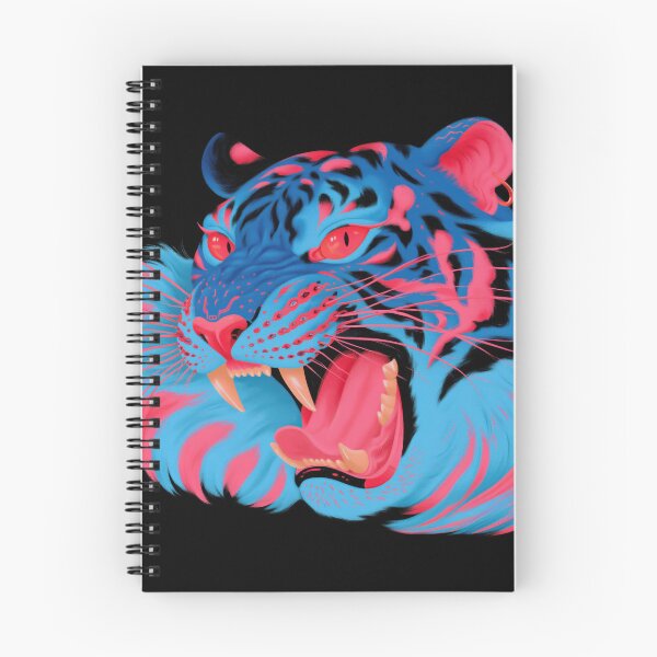 Item preview, Neon Cyber Tiger Portrait designed and sold by folskullyz.