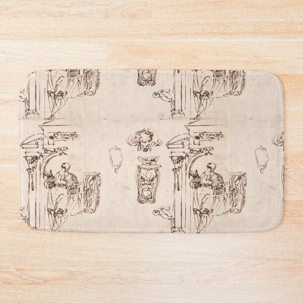 Item preview, Renaissance Architectural Studies with Grotesque Masks designed and sold by artofuniverse.