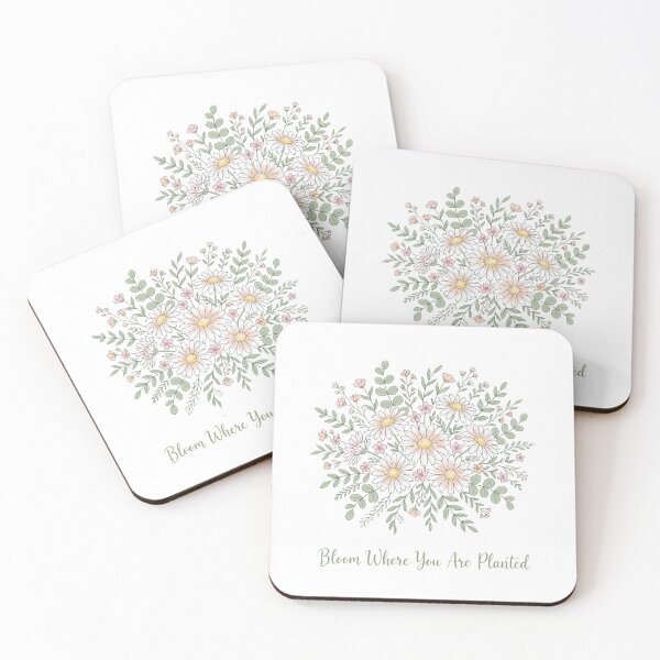 Item preview, Bloom Where You Are Planted - Boho Floral Bouquet Wildflower Art designed and sold by Softlife by Harvir.
