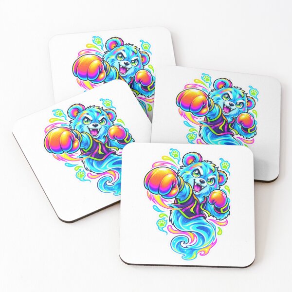 Item preview, Neon Ghost Bear Boxing Champion designed and sold by Rhubarb Bridge Merch.