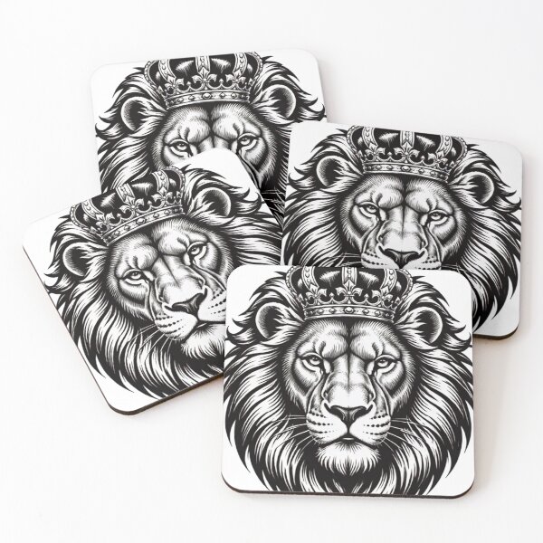 Item preview, Majestic Lion King Wearing Royal Crown designed and sold by     Fatma Creates.