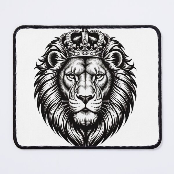 Item preview, Majestic Lion King Wearing Royal Crown designed and sold by Fatma Creates.