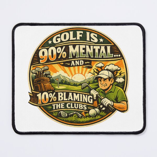 Item preview, Golf Mental Game Humour Design designed and sold by RMBPrintStudio.