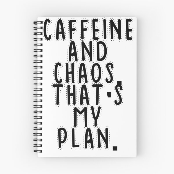 Item preview, Text Typography Caffeine and chaos. That's my plan. Deadline Humor designed and sold by TypeboldStudio.