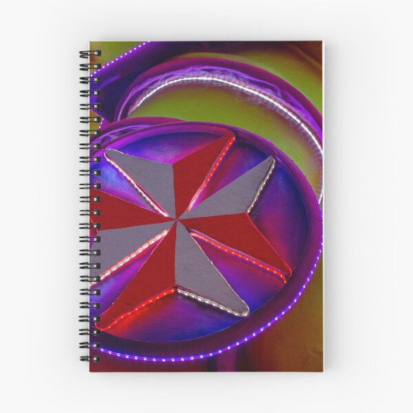 Item preview, Neon Carnival Star Emblem On Colorful Parade Float Illuminated At Night designed and sold by Nmallia.