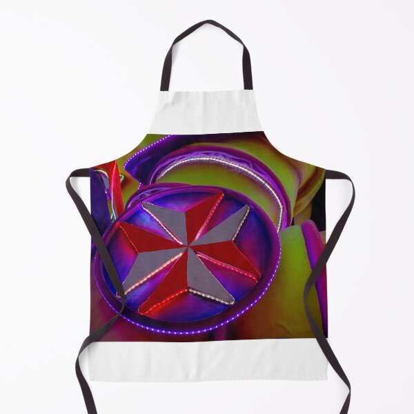 Item preview, Neon Carnival Star Emblem On Colorful Parade Float Illuminated At Night designed and sold by Nmallia.