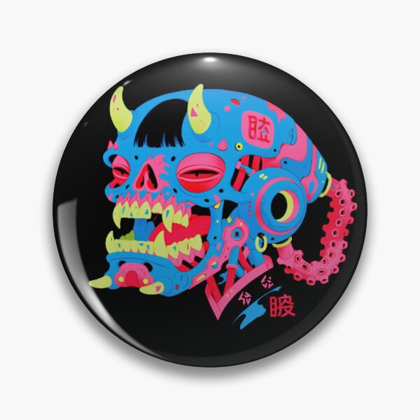 Item preview, Colorful Cyberpunk Skull Head designed and sold by folskullyz.