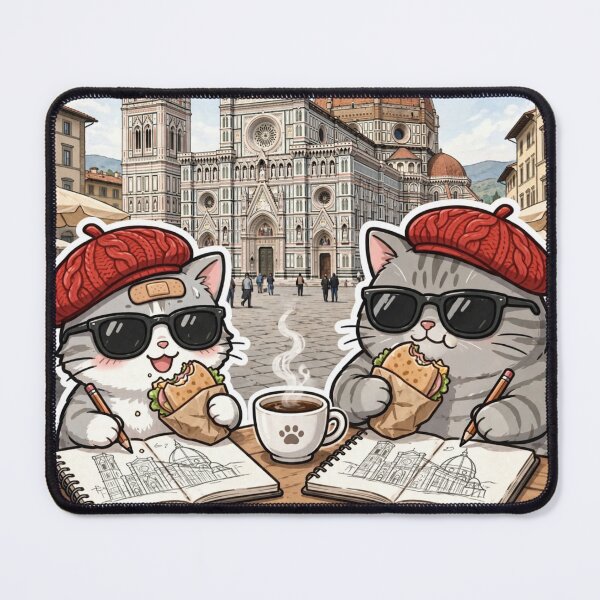 Item preview, Florence Sketching - Freda and Junior Duomo Italy Art designed and sold by MAISON SYLVIE.