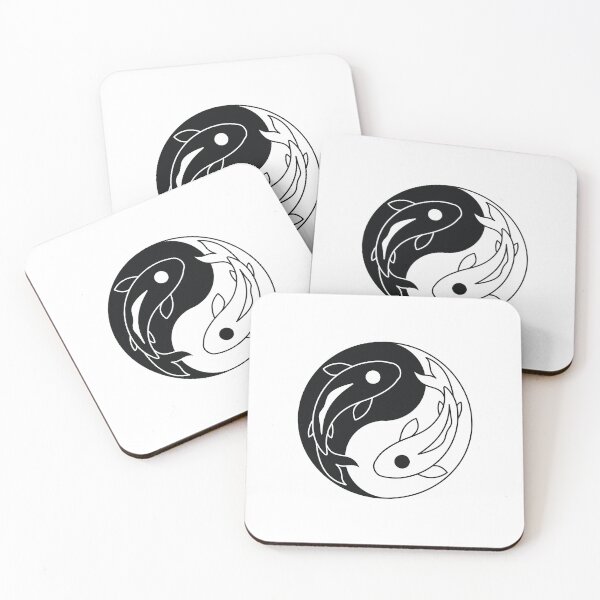 Item preview, Yin Yang Koi Fish Balance - Minimalist Japanese Line Art designed and sold by fowzi shokri.
