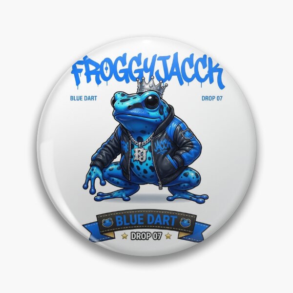 Item preview, FroggyJacck,Frog Street Art.Blue Dart Frog designed and sold by FroggyJacck.