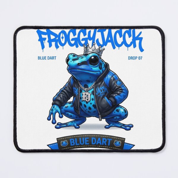Item preview, FroggyJacck,Frog Street Art.Blue Dart Frog designed and sold by FroggyJacck.
