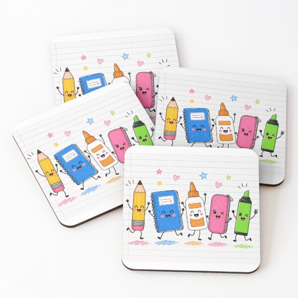 Item preview, Cute Kawaii Back to School Supplies on Notebook Paper designed and sold by khadijaAchaki.