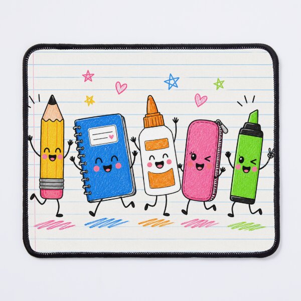 Item preview, Cute Kawaii Back to School Supplies on Notebook Paper designed and sold by khadijaAchaki.