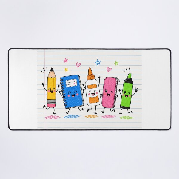 Item preview, Cute Kawaii Back to School Supplies on Notebook Paper designed and sold by khadijaAchaki.
