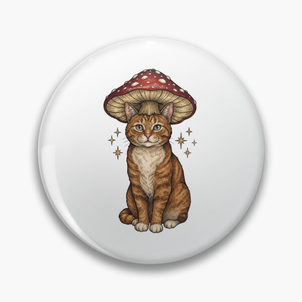 Item preview, Vintage Cat with Red Mushroom  designed and sold by SOUFIANE1991.