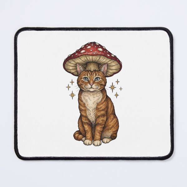 Item preview, Vintage Cat with Red Mushroom designed and sold by SOUFIANE1991.
