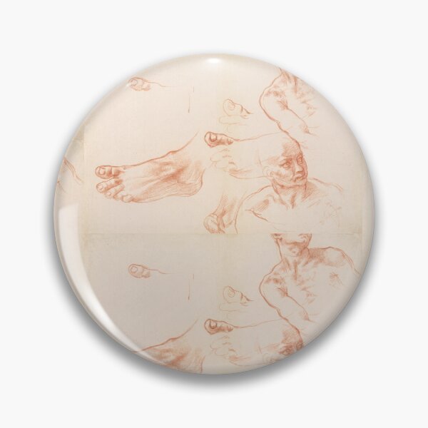 Item preview, Red Chalk Anatomical Studies of Foot and Figures designed and sold by artofuniverse.