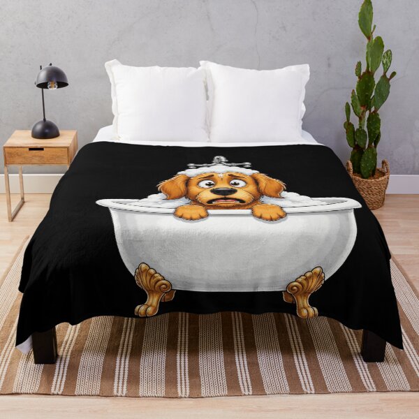 Item preview, Terrified Dog Bath Time Escape Funny Design designed and sold by BoyleDesignShop.