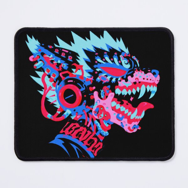 Item preview, Neon Cyberpunk Wolf Head designed and sold by folskullyz.