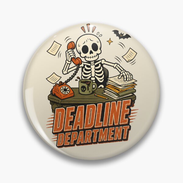Item preview, Deadline Department Panicked Skeleton Office Coffee Halloween Design designed and sold by  MAD's Recreation Studio.