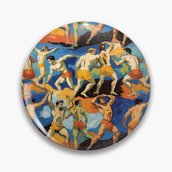 Item preview, Dynamic Dancers – Colorful Expressionist Dance Pattern designed and sold by ZhivanCrimson.
