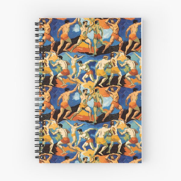 Item preview, Dynamic Dancers – Colorful Expressionist Dance Pattern designed and sold by ZhivanCrimson.