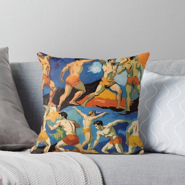 Item preview, Dynamic Dancers – Colorful Expressionist Dance Pattern designed and sold by ZhivanCrimson.