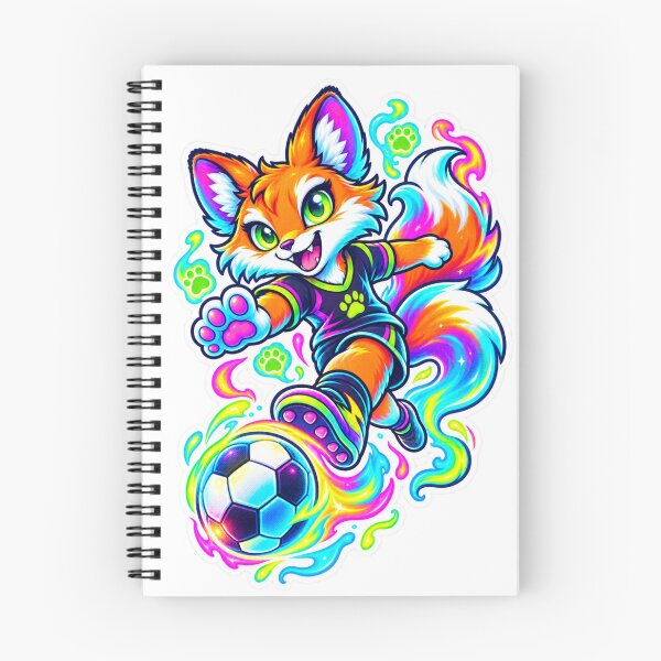 Item preview, Neon Ghost Fox Football Strike designed and sold by Rhubarb Bridge Merch.