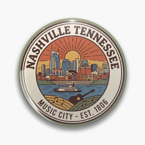 Item preview, Nashville Tennessee Music City Badge  designed and sold by Milasneeze.