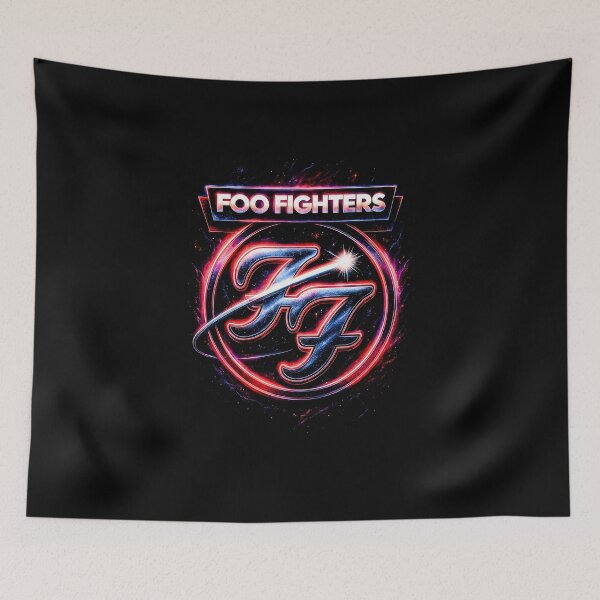Item preview, Foo Fighters - Neon Space Logo Graphic designed and sold by interdesigner.