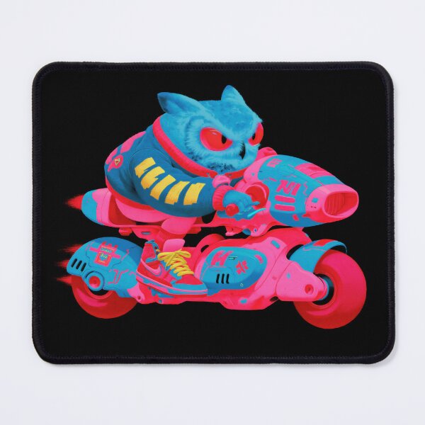 Item preview, Cyberpunk Owl On Motorcycle designed and sold by folskullyz.