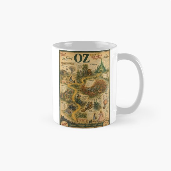 Item preview, Wizard of Oz Travel Poster, Vintage Storybook Map, Dorothy’s Journey to Emerald City, Book Lover Wall Art designed and sold by RickE.
