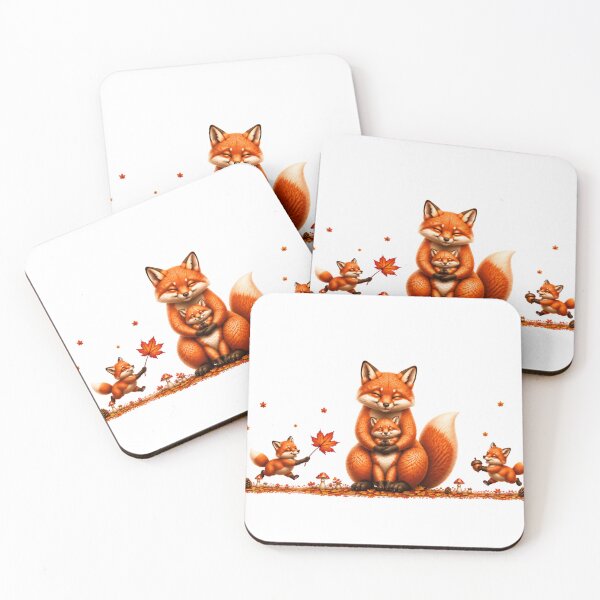 Item preview, Cozy Fox Family Autumn – Cute Woodland Foxes designed and sold by HO•Designs.