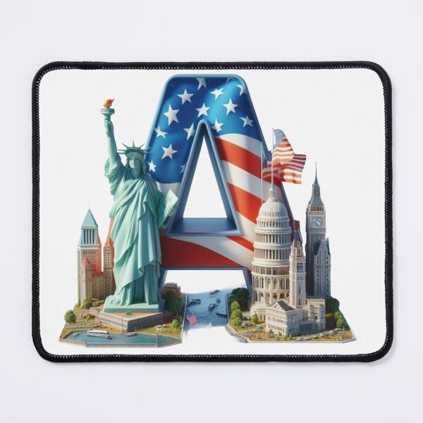 Item preview, America USA Travel – Iconic Landmarks & American Flag Travel Design designed and sold by 4U---Store.