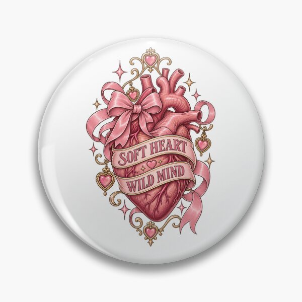 Item preview, Soft Heart Wild Mind – Coquette Anatomical Heart designed and sold by AnteesocialTees.