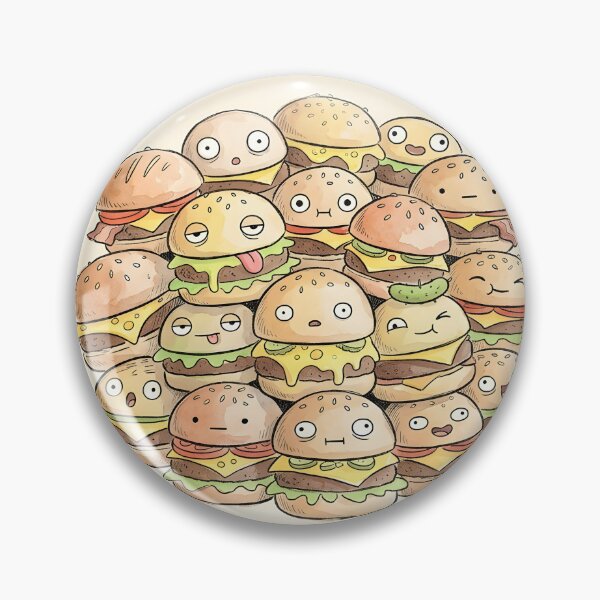 Item preview, Cute Mini Burgers Pile Kawaii Fast Food Graphic designed and sold by DuckOddity.