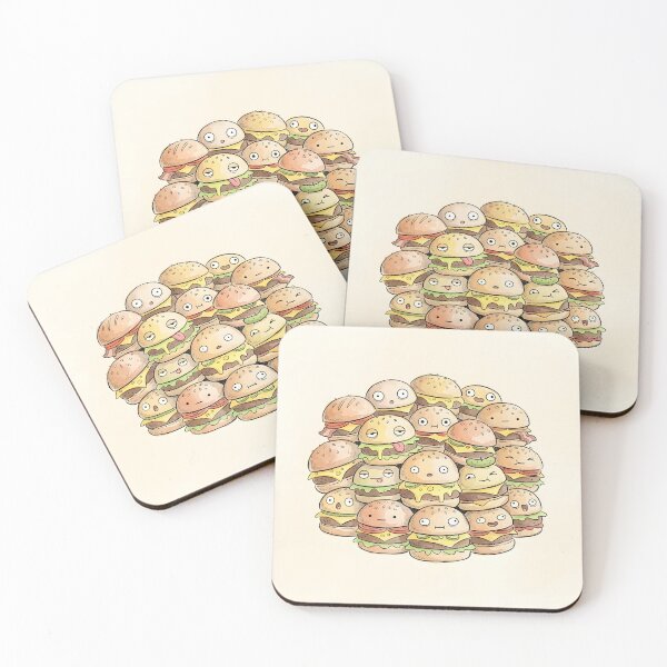 Item preview, Cute Mini Burgers Pile Kawaii Fast Food Graphic designed and sold by DuckOddity.
