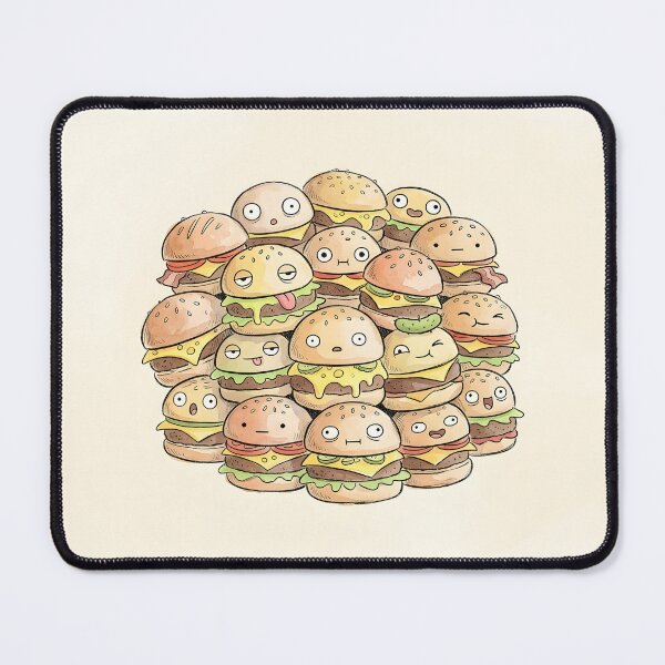 Item preview, Cute Mini Burgers Pile Kawaii Fast Food Graphic designed and sold by DuckOddity.