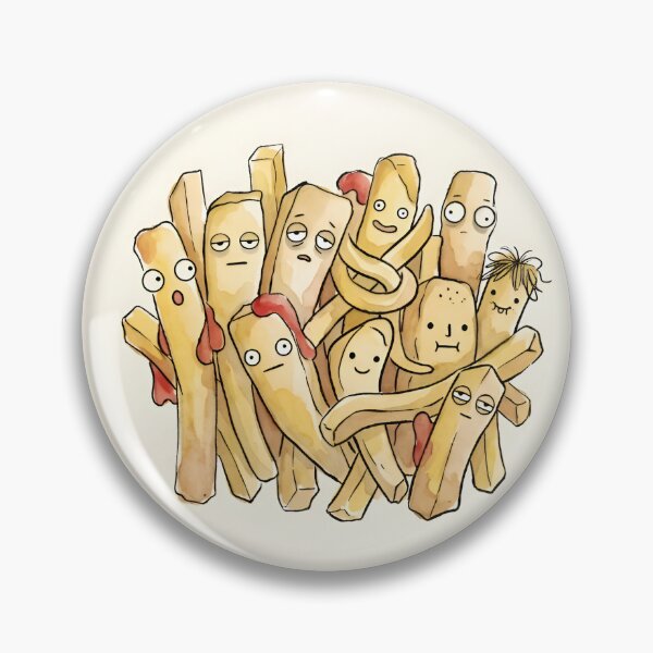Item preview, Cute French Fries Pile Kawaii Fast Food Graphic designed and sold by DuckOddity.