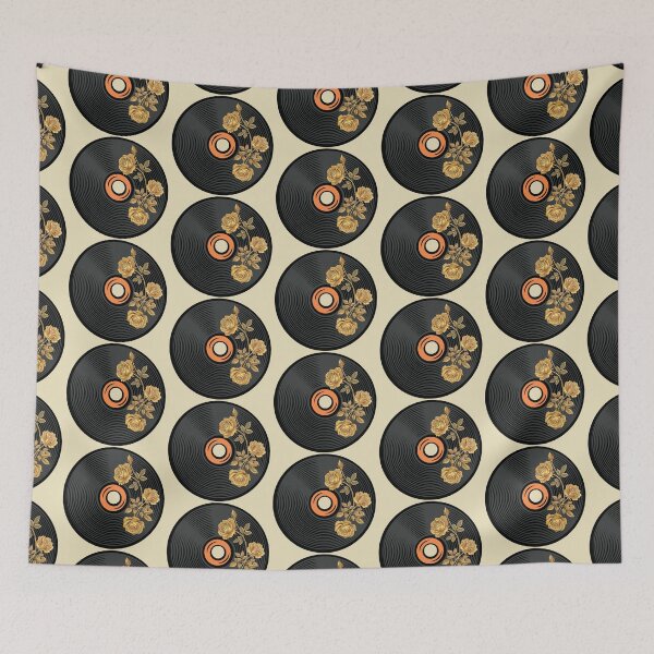 Item preview, A vinyl record and golden roses. designed and sold by MagelliShop.