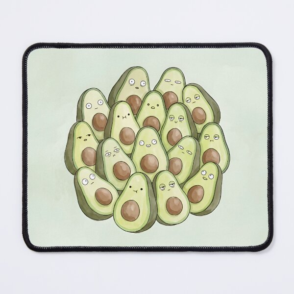 Item preview, Cute Avocado Halves Pile Kawaii Veggie Illustration designed and sold by DuckOddity.