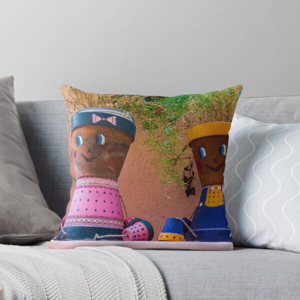 Item preview, Colorful Flowerpot Dolls Sitting As Terracotta Planter Decorations On A Sunny Shelf designed and sold by Nmallia.