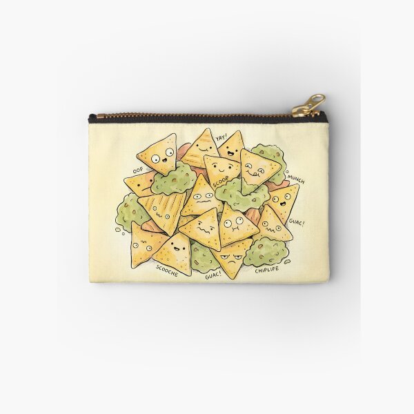 Item preview, Cute Nacho Chips and Guacamole Kawaii Food Illustration designed and sold by DuckOddity.