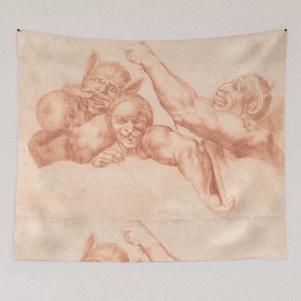 Item preview, Grotesque Satyrs Red Chalk Figure Study designed and sold by artofuniverse.