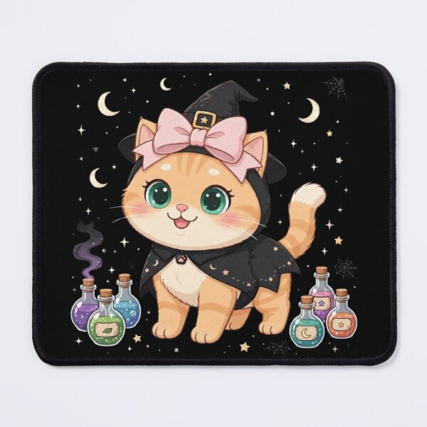 Item preview, Cute Halloween Witch Cat Potion Bottles Magic designed and sold by Moody Vibes Studio.